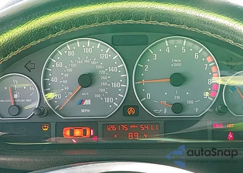 2001 BMW M3 z USA, uszkodzony, nr VIN WBSBL93431JR12158